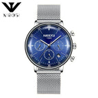 Mens Watches NIBOSI Top Brand Luxury Waterproof Ultra Thin Date Clock Male Steel Strap Casual Quartz Watch Men Sports Wristwatc 2331