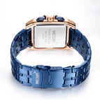 MEGIR Business Men's Watch Trend Multi-functional fashion square Quartz waterproof Men's causal Watch 2018G
