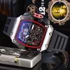 Men's watch New Hot Sale Richard Six-Pin Quartz Watch Barrel-Shaped Running Seconds Multi-Function Men's Watch 1035