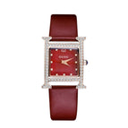 2023 New Arrival GUOU small women's watches trend simple temperament shell surface rhinestone leather belt casual watch