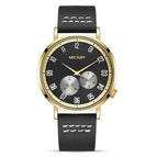 Megir Watch Men's Versatile Simple Waterproof Luminous Leather Business Sports Quartz Men 1083