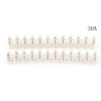 2pcs 3A 6A 10A 20A 30A Screw Terminal Barrier Connector 12 Position Barrier Terminal Strip Block Electrical Wire Connection