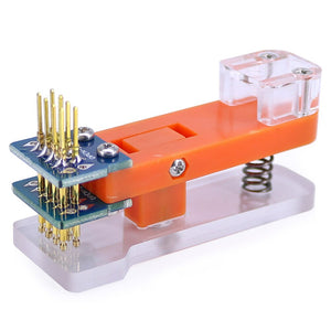 2x4P 2.54mm Test Tool Programmer Burning Module 2x4Pin PCB Test Fixture Gold-plated Probe Module Test, Upload Code for MCU Board