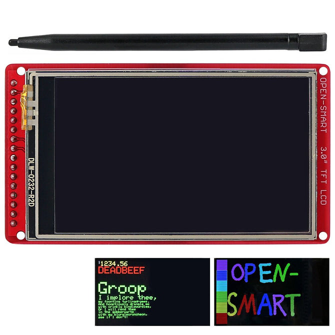 3.0 " Inch TFT LCD Display Shield Touch Screen Breakout Board Module with Touch Pen Compatible for Arduino
