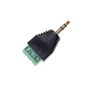 3.5mm Audio Mono Plug Audio Connector Adapter 3.5 audio mono plug to screw terminal screw connector 1PCS