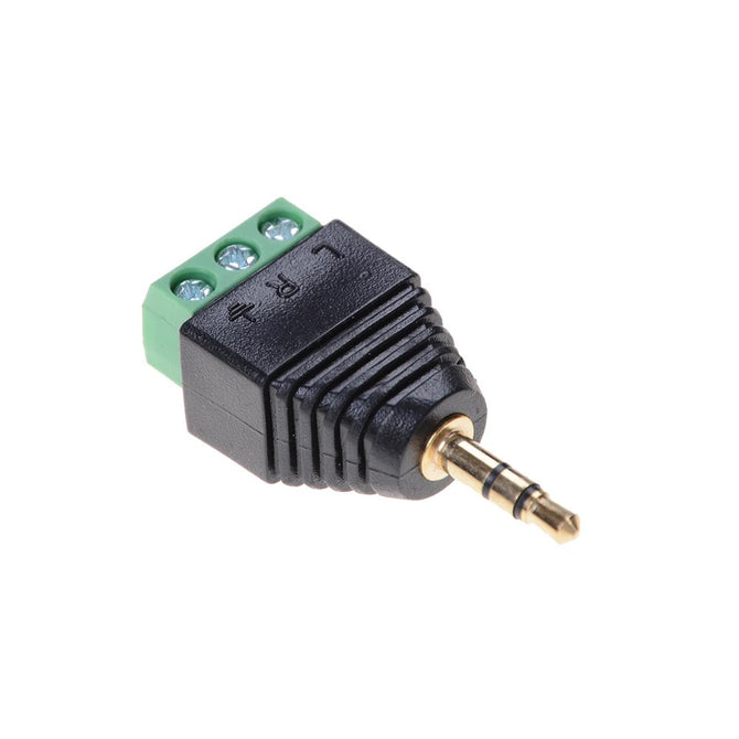 3.5mm Audio Mono Plug Audio Connector Adapter 3.5 audio mono plug to screw terminal screw connector 1PCS