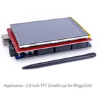 3.8 inch TFT LCD Display Shield Kit Touch Screen Onboard MicroSD Card Module + Pen + TF Card for Mega2560 Compatible for Arduino