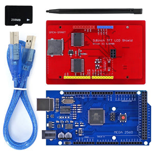3.8 inch TFT LCD Display Shield Kit Touch Screen Onboard MicroSD Card Module + Pen + TF Card for Mega2560 Compatible for Arduino