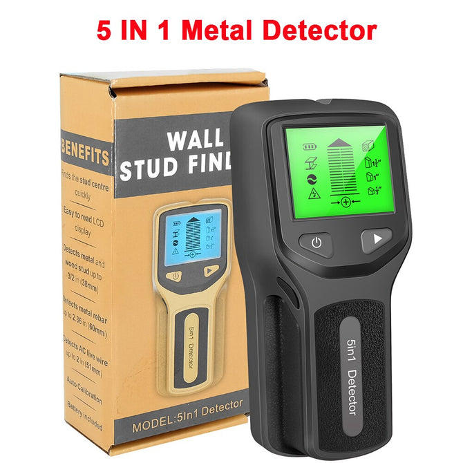 3 in 1 LCD Display Multifunctional Wall Detector Metal Detector Find Wooden Pin Metal Cable Detector Wall Scanner Wit AC Warning