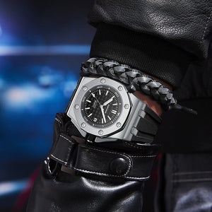 KIMSDUN Men's Watch Fashion Silicone Sports Watch Men's Waterproof Quartz Watch K-1221B (ready stock)