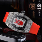 Women's watch Diamond-Encrusted Quartz Watch Barrel-Shaped Red Lip Series Fashion Watch in Stock 1615
