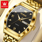 OLEVS OLEVS5528 men's watch barrel shaped business authentic calendr men's casual watch