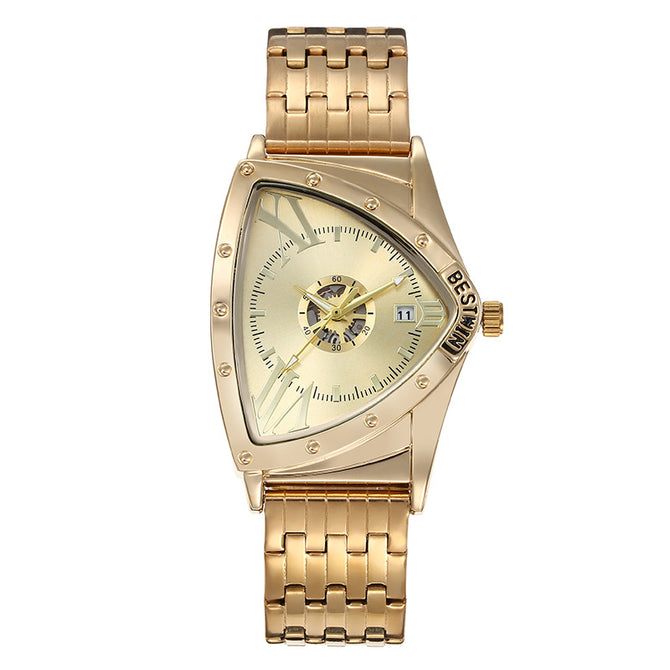 BESTWIN Triangle Watch Men Watch Personality Watch Fashion calendar Waterproof Men casual Watch 938