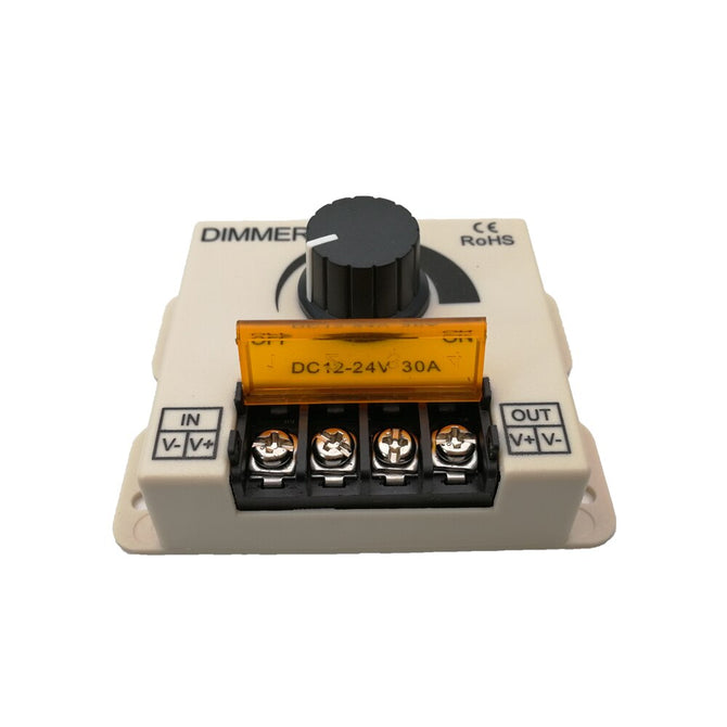 30A LED Strip Dimmer 12V 24V 720W Max Big Power For Led Single On Off Switch Knob Control Electric Shock Cover Light Regulator