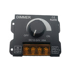 30A LED Strip Dimmer 12V 24V 720W Max Big Power For Led Single On Off Switch Knob Control Electric Shock Cover Light Regulator