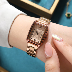 GEDI Classic Simple Square Watch Women's Ins Style Niche Affordable Luxury Fashion High Sense Korean Style All-Matching Women's Watch 51142
