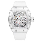 Pintime Men's New Automatic Waterproof Hollow out Mechanical Watch Live Fashion Barrel Miller Watch PT-7