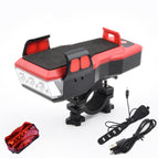 Mountain bike bicycle headlight warning light USB charging with horn riding flashlight lighting equipment TG-ZX014