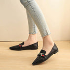 2021 Korean flat single shoe fashion metal buckle soft casual office lady women's shoes 333-b9