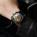 Square Hollow Watch Men's Mechanical Automatic Watch Fashion Men's casual Student Waterproof Watch K-2161A