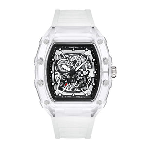Kimsdun men's watch Full Transparent Quartz Fashion Waterproof Bucket Type Men's Watch K-2017B