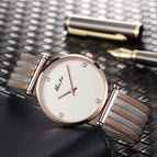 MISSFOX watch Swiss fashion simple temperament diamond luminous stainless steel ladies watch 2559