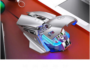 Silver carving G10 E-sports mechanical wired game mouse macro programming lighting