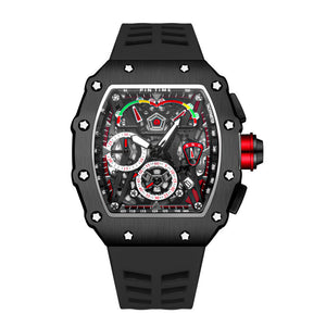 PINTIME 8010 men's quartz watches fashion sports hollow barrel watch  luminous function men's watch