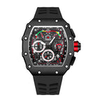 PINTIME 8010 men's quartz watches fashion sports hollow barrel watch  luminous function men's watch