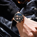Chenxi 2022 Silicone Band Watch Men's Multifunctional Three Eyes Six Hands Moon Phase Chronograph Watch CX-958