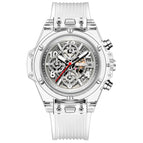KIMSDUN transparent silicone multi-function watch female watch student waterproof couple watch K-1984B