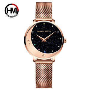 Hannah Martin 2021 new women's watches stars and moons fashionable and waterproof women's watch Starry lady Watch HM-1334-2