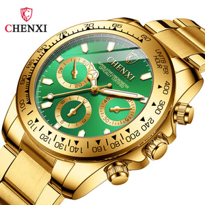 CHENXI Gold Watch Men's Watch Business Watch Luminous Waterproof Quartz Watch Watch CX-086A