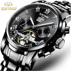 KINYUED Stainless Steel Men's Tourbillon Multi-function Calendar Automatic Mechanical Watch JYD-J014