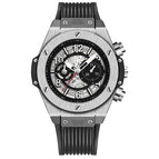KIMSDUN Fashion Military Men's Business Trend Watch Automatic Mechanical Watch Personality Silicone Strap Relogio Masculino k523