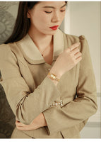 Watch women's 2022 new fashion trend women's niche design simple steel strap ladies watch 1901