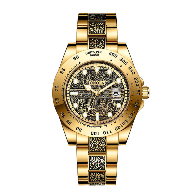 ONOLA ON3814 fashion classic new quartz men's watch men's steel belt gold watch watch