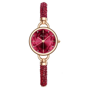 2021 New Arrivals KIMIO 6328 Diamond Bracelet Women's Watches Bandage Crystal Watch Women Brand Luxury Female Wristwatch