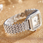 New women watch fashion square full diamond ladies student office lady waterproof watch K-8445L