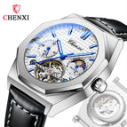 Chenxi new high-end flywheel sun moon star mechanical watch men's waterproof luminous mechanical watch CX-8814