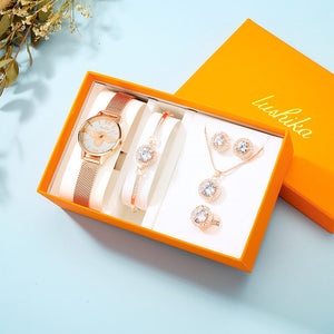 Women quartz watch fashion trend line bee office lady bracelet watch set gift 016t
