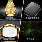 OLEVS OLEVS5528 men's watch barrel shaped business authentic calendr men's casual watch