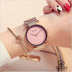 GUOU 8071 Women's Watches Luxury Reloj Mujer Rose Gold Ladies Wrist Watch Water Resistant Watches