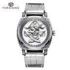 New Forsining Men's Fashion Casual Dragon Tiger Leopard Pirate Pattern Automatic Mechanical men business Watch SLZe255