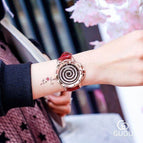 GUOU 6605 Fashion Women's Watches 2018 Ladies Watches For Women Watch Women Rotating Dial Leather Watch