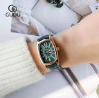 GUOU 8212 fanshion top brand Retro Rectangle Women's Watches Wrist Watches Bracelet Genuine Clock