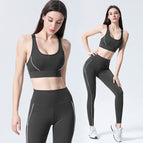 Yoga suit fashion sexy tights sports running fitness running dancing training Bra and legging women clothing 9101-6147
