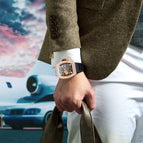 ONOLA N3838F 2023 New Square Diamond  Men Watch Hollow Automatic Mechanical Watch Men's Silicone Band Waterproof fashion casual watch