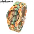 Shifenmei Watch Women Top Luxury Brand Wooden Quartz Watches Colorful Manual Women Gifts Relogio Feminino