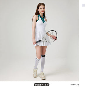 Lulu New Outdoor Sleeveless Badminton Dress Tennis Skirt Sports Suit Women's Golf Pantskirt Women 307